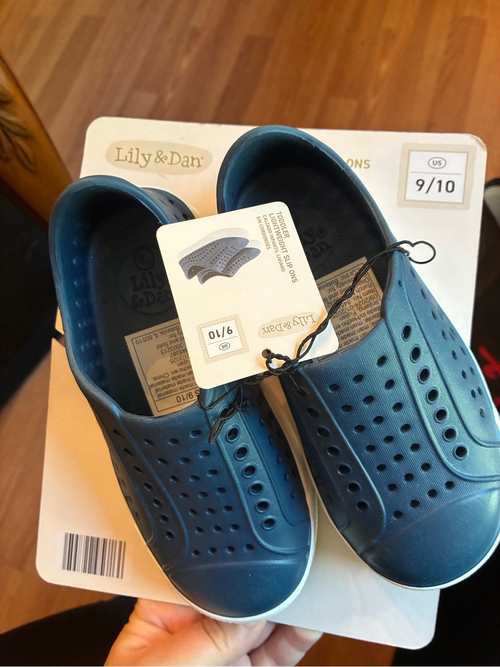 Lily & Dan Kids' Navy Water Shoes - Slip-On Comfort